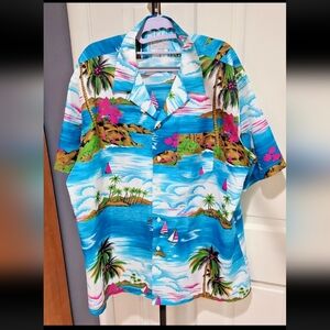 Michael Richards Hawaiian Tropical Shirt Men's Size XL